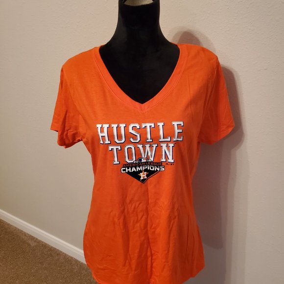 2019 Houston Astros hustle town Short sleeve T-shirt 100% cotton Size L. - Picture 3 of 10